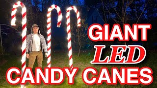 GIANT LED CANDY CANES  DIY Tutorial [upl. by Tab]