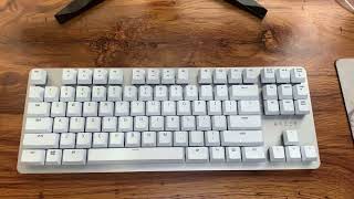 Teclado Gaming blanco Razer Blackwidow Lite Mercury  Unboxing y test [upl. by Eet]