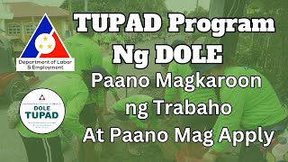 TUPAD Program Ng DOLE Paano Magkaroon ng Trabaho At Paano Mag Apply [upl. by Lienahs]