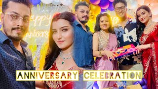 First Marriage Anniversary Celebration with Family❤️🎂Anniversary Vlog❤️ShubhoAhiriVlogs [upl. by Barclay]