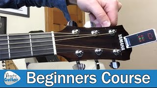 How to Tune A Guitar for Beginners Guitar Basics  Lesson 4 [upl. by Ikuy377]