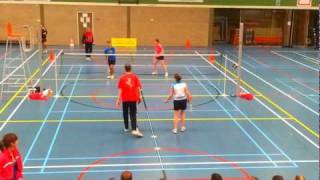 Badminton wedstrijd [upl. by Ecal]