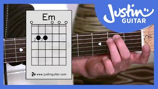 E Minor Chord Em  Stage 2 Guitar Lesson  Guitar For Beginners BC122 [upl. by Onitrof558]