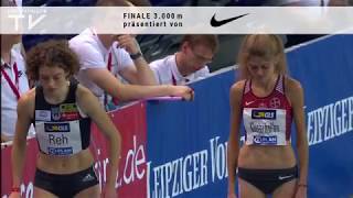 Konstanze Klosterhalfen  83247 min  DMHalle  3000 m  am 16022019 in Leipzig [upl. by Avie]