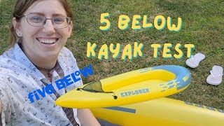 Testing Out A Kayak From Five Below [upl. by Roselane924]