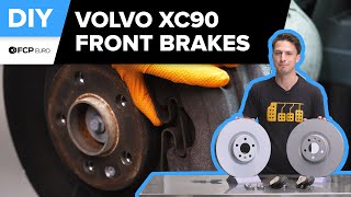 Volvo XC90 Front Brake Pad amp Rotor Replacement DIY 20152021 Volvo SPA XC90 T6 Inscription T5 [upl. by Chance915]