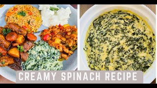 Creamy Spinach RecipeHow to make Creamed SpinachSimple Creamy SpinachSouth AfricanKitchen By Jud [upl. by Reta]