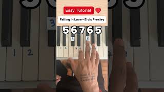 Easy Tutorial  Falling in Love Elvis Presley music360 shorts tutorial [upl. by Kerk]