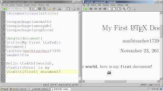 LaTeX Tutorial 02 bold italic fixedwidth font and commenting [upl. by Atikram]