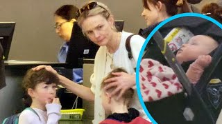 Carey Mulligan Masters Mom Mode At LAX While Toting New Baby [upl. by Annodam397]