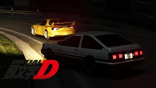 Takumi Fujiwara vs Keisuke Takahasi FD3S vs AE86 Asseto Corsa [upl. by Siuqcram]