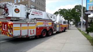 Hamilton Fire Department Ladder 1 Responding [upl. by Nylhsa]