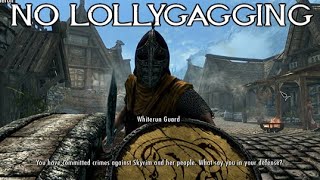 Skyrim guard explains why lollygagging is illegal AI voice meme [upl. by Clementius]