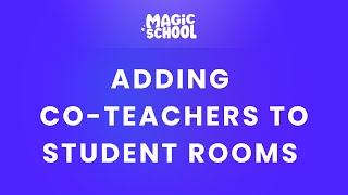 Adding a Co Teacher to a Magic School Student Room [upl. by Ecinnej]