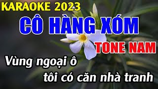 Cô Hàng Xóm  Karaoke Tone Nam Karaoke Tuyệt Phẩm [upl. by Aztilem617]