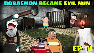 Doraemon become Evil Nun 😱 I Escaping As Evil Nun In Granny Chapter 2 With Doraemon amp His Friends [upl. by Adnawt612]