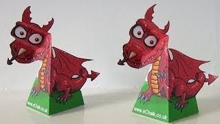 Make your own 3D paper dragon illuson [upl. by Market]