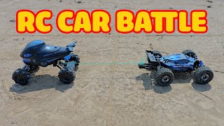 NERF GUN CAR RC CONTROL BATTLE 14 [upl. by Olsewski7]