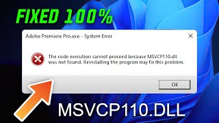 FIX  msvcp110dll Not Found Error in Windows 1011 [upl. by Atteugram]