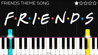 FRIENDS THEME  EASY Piano Tutorial [upl. by Ikcin]