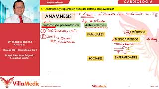 Semiología cardiaca  Anamnesis y exploración física del sistema cardiovascular parte 1  Villamedic [upl. by Alahsal]