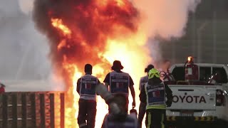 Romain Grosjeans miracle escape from F1 Bahrain crash [upl. by Oleusnoc]