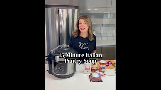 15 Minute Italian Pantry Soup  InstantPot Recipe [upl. by Ahmar]