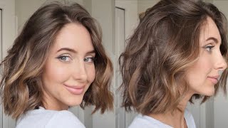 effortless beach waves hair tutorial  short hair [upl. by Rexanna]