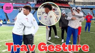 WOW Travis Kelce amp Patrick Mahomes KIND GESTURE to Bills Josh Allen ahead of their game [upl. by Port]