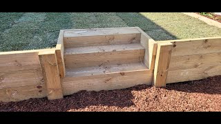 Timber Retaining Wall  landscape timber ideas  wood retaining wall  retaining walls garden [upl. by Andromeda]