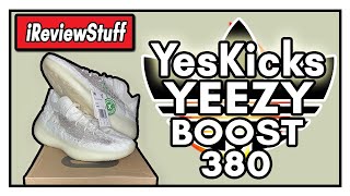 Adidas Yeezy Boost 380 quotCalcite Glowquot  YesKicks Review [upl. by Abisha]