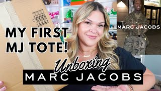 Marc Jacobs The Tote Bag Unboxing  The Camo Jacquard Medium Tote Bag [upl. by Gibrian372]