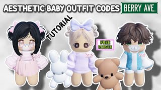 HOW TO BECOME A CUTE BABY  AESTHETIC BABY OUTFIT CODES FOR BERRY AVENUE AND BLOXBURG TUTORIAL 👶✨️ [upl. by Nnylekoorb]