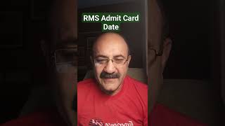 RMS Admit Card 01 Dec 2023  RMS Admit Card Date 2023 and RMS Exam Date 2023 [upl. by Edny]