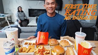 My Father InLaw FIRST Time Eating McDonalds Meal [upl. by Erihppas]