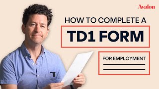 How to Complete a Federal TD1 Form [upl. by Gautea]