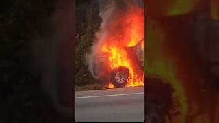 Pickup truck fully engulfed with fire in Gainesville Florida [upl. by Harrod511]