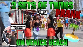 Twin Teleportation Prank  Venice Beach  Hilarious  The Mad Twinz✨ [upl. by Aratahc]