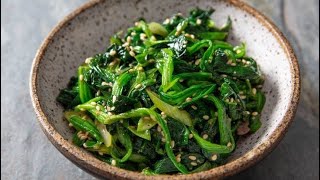 Simple korean salad spinach recipes‼️korean spinach recipes [upl. by Eniliuqcaj595]