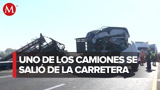 Choque entre camiones deja seis fallecidos en autopista Mexiquense Edomex [upl. by Auria985]