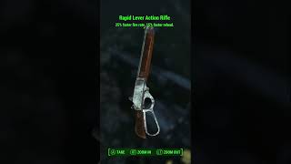 Rapid is the best Legendary effect to get on a lever action rifle feels fast and fun fallout4 [upl. by Yuria]