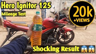 Mileage Test of Hero Ignitor 125 Unexpected amp Shocking Result😱😱  mileagetest ignitor  FJP Vlogs [upl. by Ailis717]