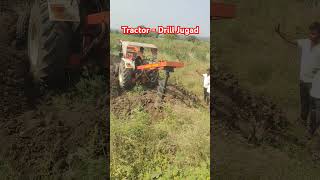 Tractor Drill Jugad For Electricity DP Connection Pole Fitting shorts viral jugad farming agri [upl. by Ellehcam]