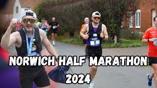 Norwich Half Marathon 2024  Nice and flat [upl. by Yebba]