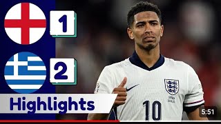 ملخص مباراه انجلترا و اليونان 2ـ1 امم اوروبا ✅ ملخص england vs greece [upl. by Frissell]