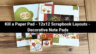 Using Up a Whole Paper Pad  Scrapbook Layout Project Share  Decorative Note Pads  DCWV [upl. by Gibbie]