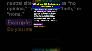 What are Dichotomous Questions shorts viral youtubeshorts [upl. by Irah]