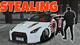 Stealing Animated quotNISSAN GTR35quot as fake police in GTA 5 RP [upl. by Cut]