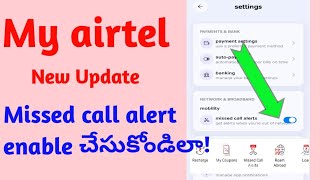 How to enable airtel missed call alert 2022my airtel airtel missed [upl. by Eissirk]