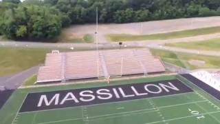 Massillon tigers football stadium massillon ohio aerial video [upl. by Eceinej634]